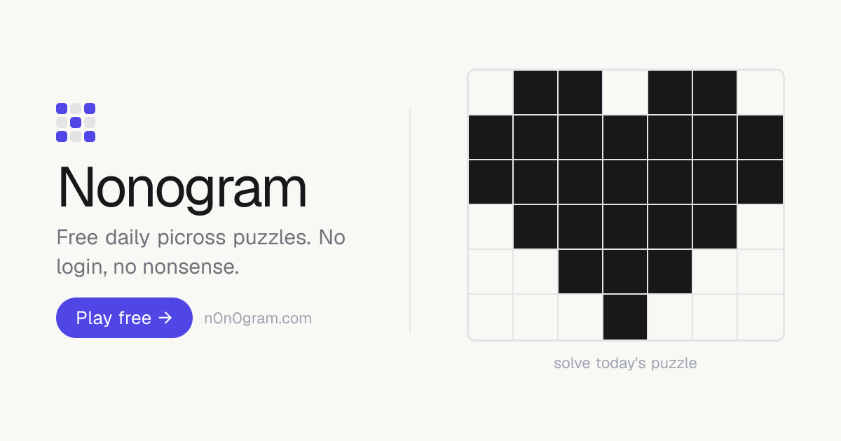 Nonogram #646 — Thu, Oct 8, 2026 | Nonogram